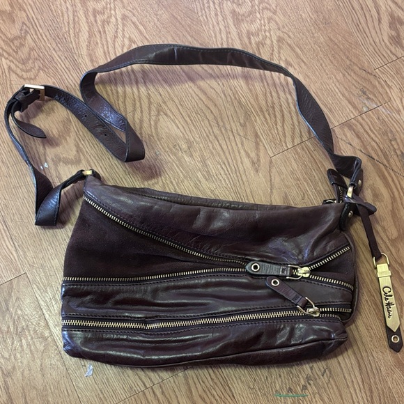 Cole Haan Other - Cole Haan Dark Brown Leather Messenger Bag